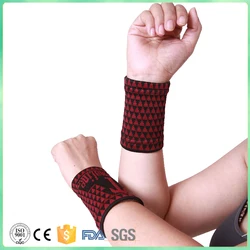 2pcs Nano Tourmaline Elastic Magnetic Protective Sports Wrist Support wrist belt