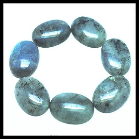 10PCS Nature Labradorite Stone Cabochons Beads Accessories Jewelry 10X14MM 12X16MM 13X18MM 15X20MM 18x25MM Oval Hole