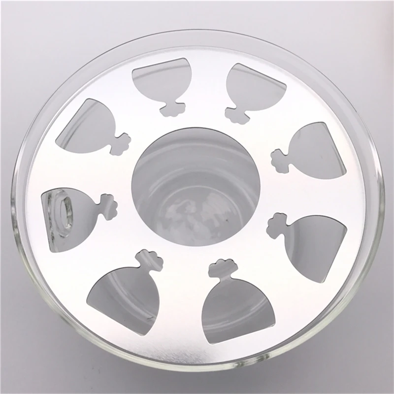 Arshen-قاعدة إبريق شاي زجاجية مقاومة للحرارة ، سخان شاي معطر ، للعائلة ، القهوة ، شمعة ، لوحة توصيل حراري معدنية