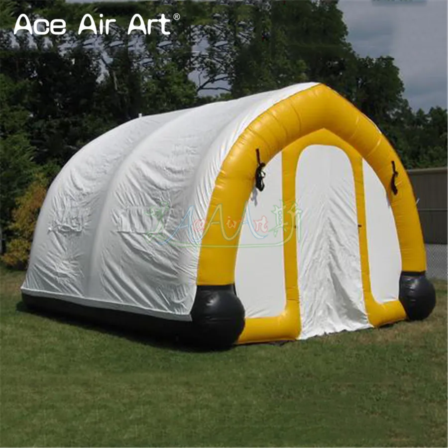 ประหยัดและแบบพกพาโรงรถเต็นท์Inflatable Responden Shelter AirกรอบArchโครงสร้างอุโมงค์,workshopพร้อมฝาครอบสําหรับขาย