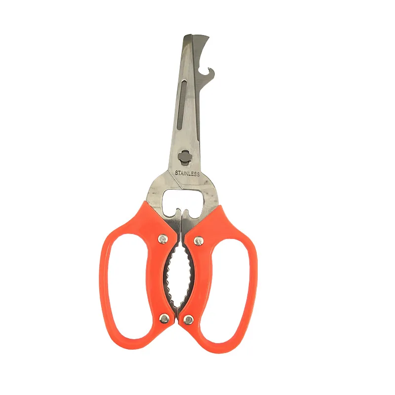 Outdoor barbecue multifunctional scissors peeler walnut beer opener nutcracker kitchen shears multitool tactical camping tools