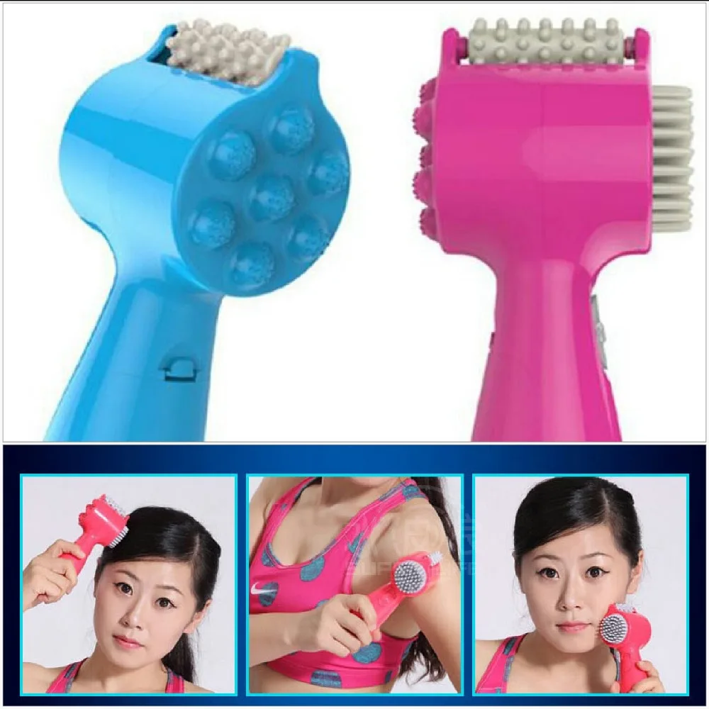 HOT&NEW Blooming Visage Massager Electric Vibrating Roller Wheel Tooth Comb Massager Super Life Brain Comfort Massager