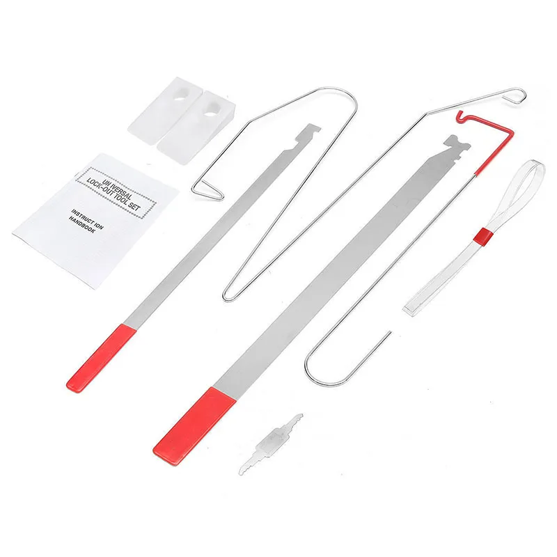 1set Universal Car Door Key Lost Lock Out Emergency Open Unlock Tool Kit+Air Pump