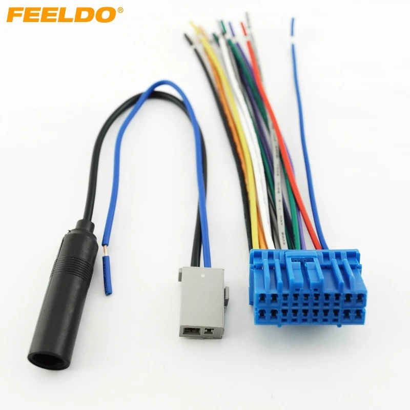 

FEELDO Car Audio Stereo Wiring Harness With Radio Anatenn Jack For HONDA/ACURA/ACCORD/CIVIC/CRV Factory OEM Radio CD #3092