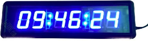 

1.8inch height character seven segment led clock blue color 6digits hours,minutes and seconds display 12H/24H free shipping