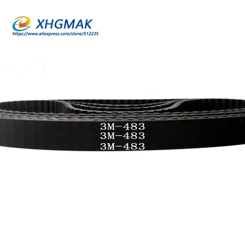 

HTD 3M Timing belt C= 483 486 489 492 width 6/9/15mm Teeth 161 162 163 164 HTD3M synchronous 483-3M 486-3M 489-3M 492-3M