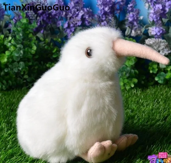 Juguete de peluche de kiwi de pájaro nacional de Nueva Zelanda, alrededor de 18cm, muñeco suave de pájaro kiwi blanco, juguete para bebé, regalo de cumpleaños s0264