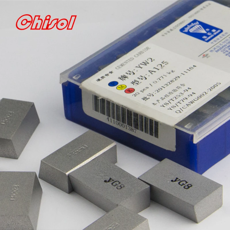 Imagem -03 - Carboneto Soldadura Pontas Lâmina Cortador Ferramentas Inserções Soldadas A125 Yt5 Yw2 Yw1 Yt15 Yt14 Yg6 Yg8 20 Pcs por Caixa