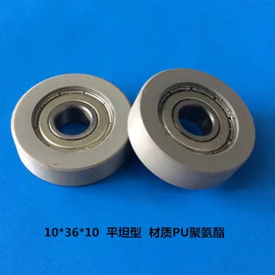 

high quality polyurethane PU coated ball bearings 6000zz embedded bearing Total Diamater: 10*36*10mm