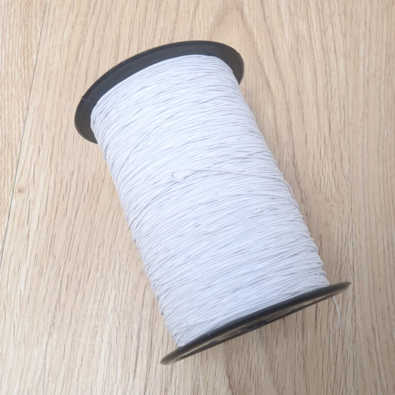 Very fine elastic band black white elastic line circular elastic string sewing bottom rubber band