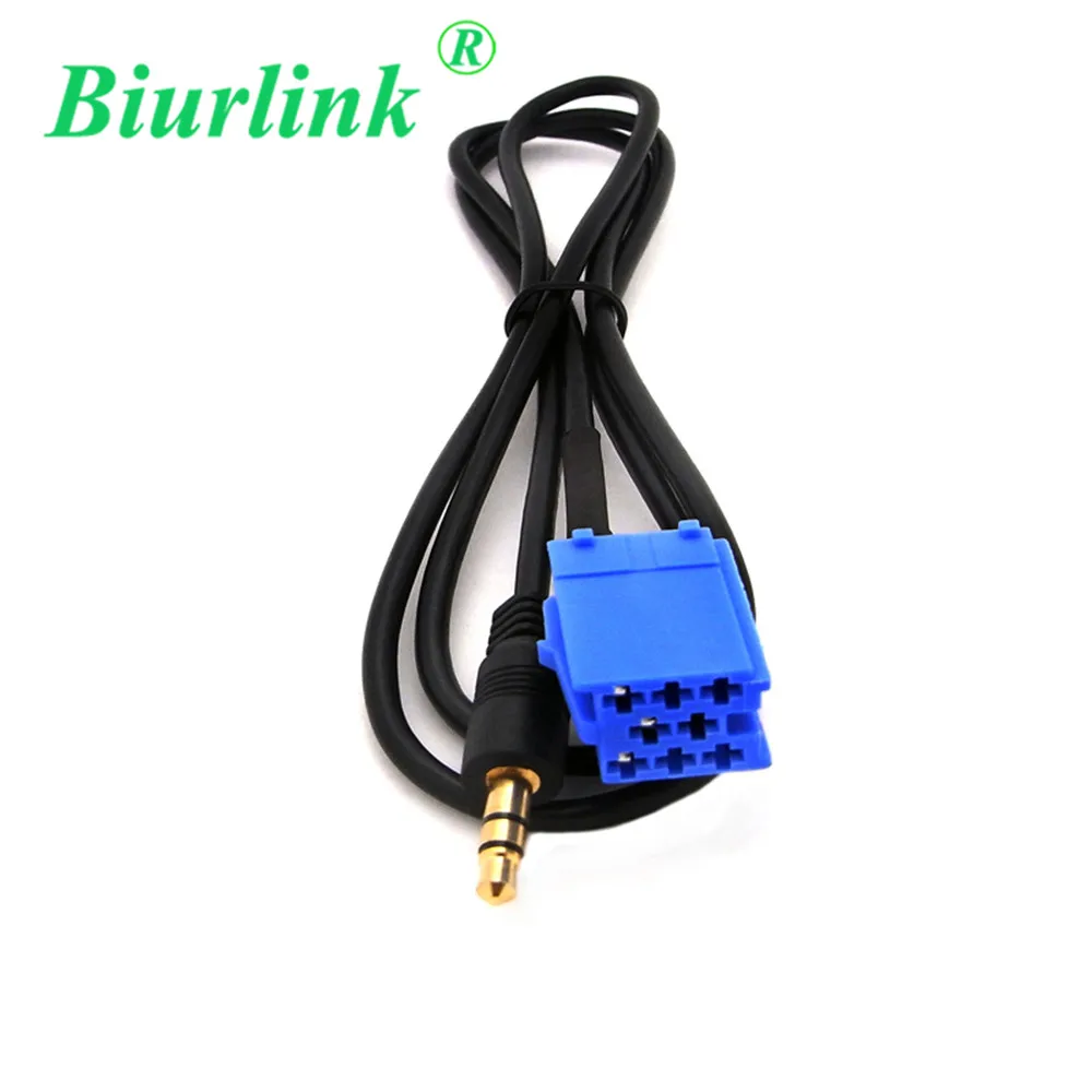 Biurlink męski 3,5 mm adapter kabla audio AUX do VW Audi Becker Skoda 8Pin Mini ISO port zmieniarki CD