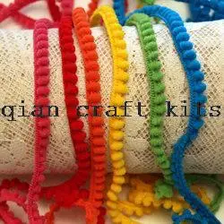 100 yards , mix color Pom Pom Trim or you choose colors hand sewing edging craft trim