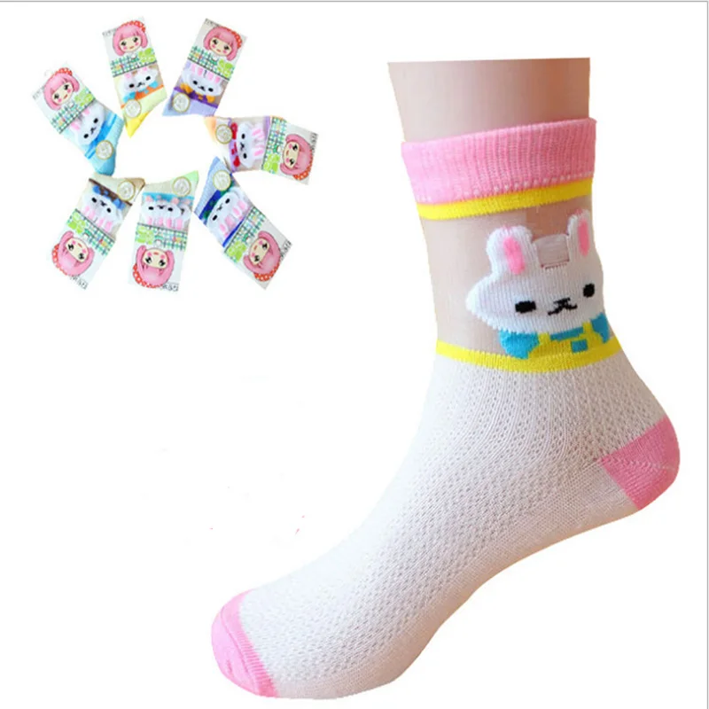 2015 spring&summer candy color Small rabbit pattern socks for children girls socks 10 pcs=5 pairs kids socks for girls 3-10 year