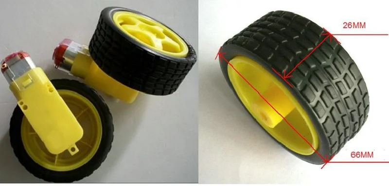 DIY جديد 2 زوج/الوحدة DC 3V-6V البلاستيك الجير + الإطارات ل الذكية سيارة روبوت