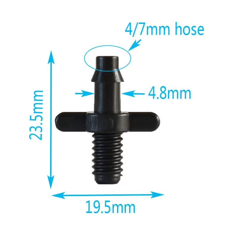 Threaded connector 4/7 mm 1/4