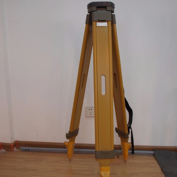 Flat Head Screw Lock Heavy Duty wooden Tripod For Total station