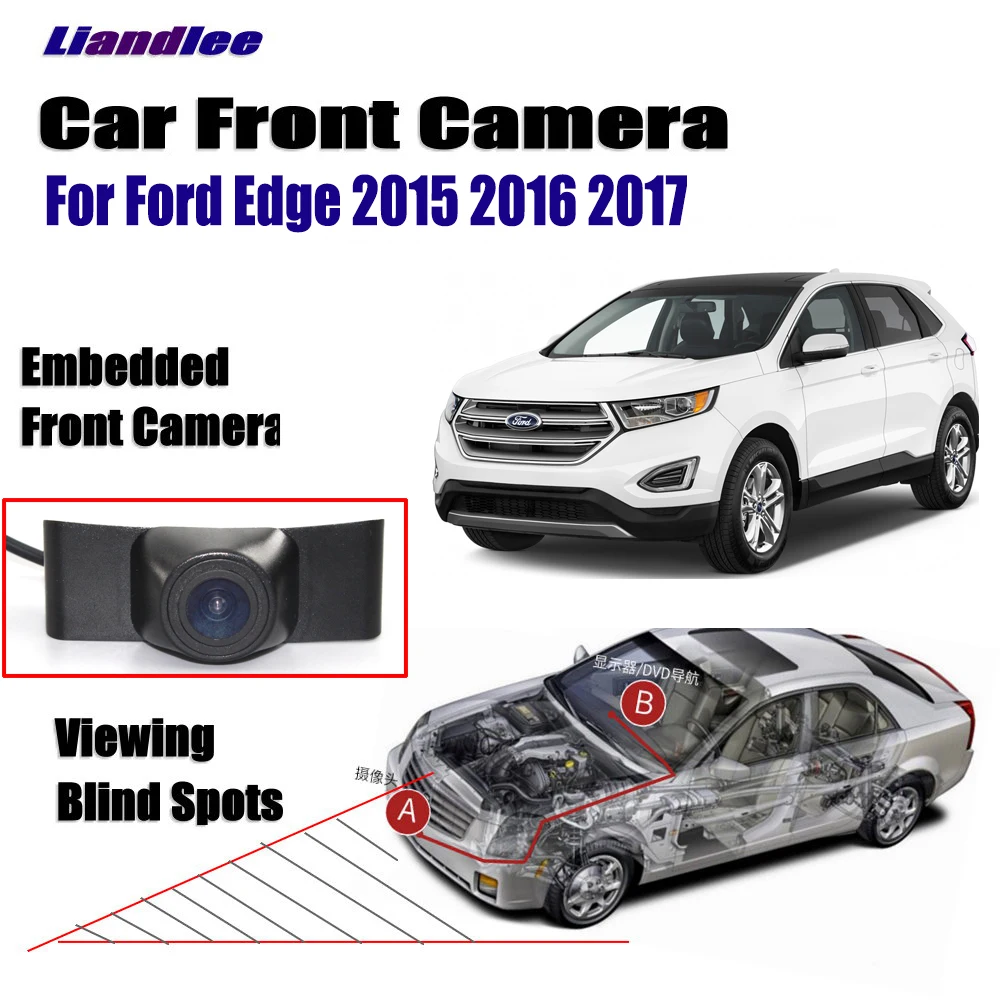 

Car Front View Camera For Ford Edge 2015 2016 2017 Front CAM Full HD CCD Logo Grill Cigarette Lighter Accessories