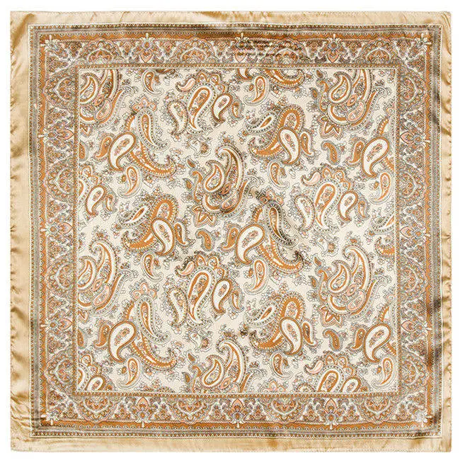 60*60cm Shawls Scarves For Women European Brand Fashion Bohemian Style Retro Paisley Scarf Small Square Echarpe