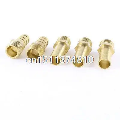 

5pcs 1/4"PT Male Thread to 10mm Pneumatic Air Hose Barb Straight Connector