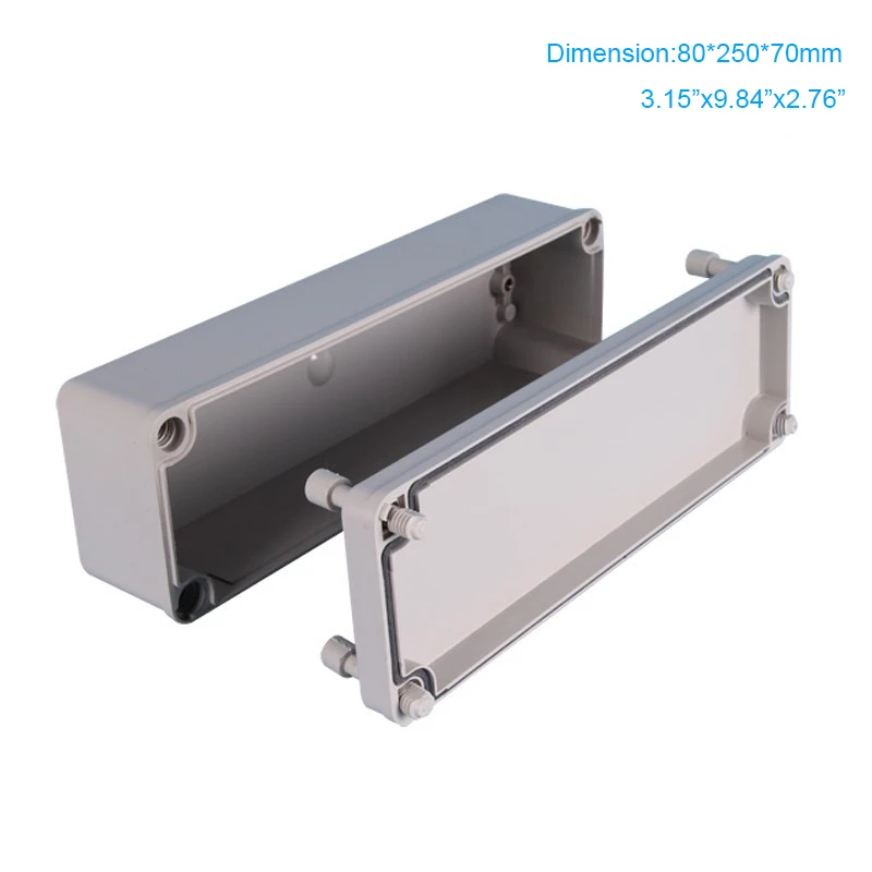 80*250*70mm ABS watproof box connection waterproof box IP66 abs plastic project box  use as distribution enclosure