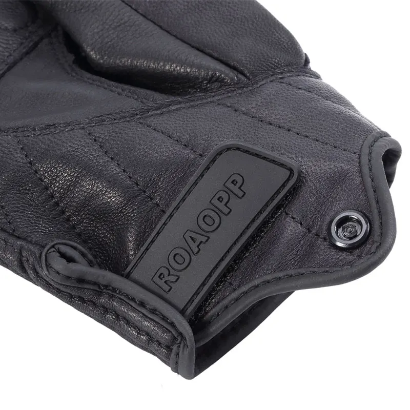 ROAOPP-Retro Pursuit Luvas de Couro Real para Homens e Mulheres, Touch Screen, Motocross, Impermeável, Bicicleta Elétrica, Moto Glove