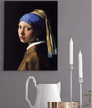 canvas painting portrait picture figurative prints poster art Imagich Top 100 prints Johannes Vermeer girl with a pearl earring