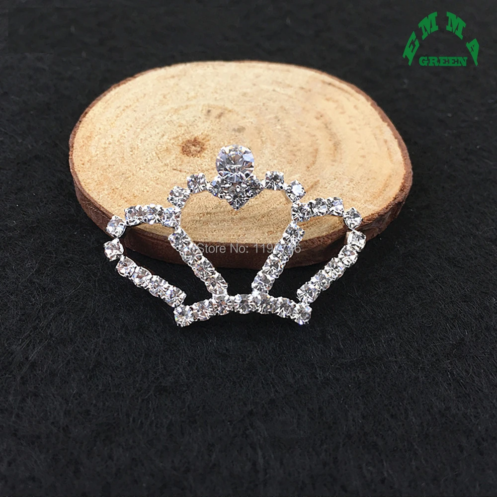 Rhinestone Crown Button Crystal Flatback Button Embellishment DIY Accessories For Hair Flower Center Wedding Phone Decor 8pcs