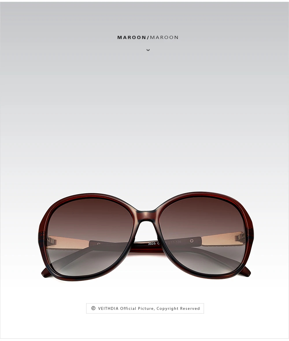 Veithdia retro mode sonnenbrille polarisiert uv400 luxus damen vintage designer frauen sonnenbrillen brillen für frauen v3025 – Detail 14