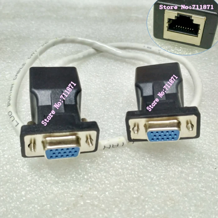Rj45 Network Cable extend Female to Female VGA Adapter Connector joint Network Rj45 15P D-Sub VGA Extension connector Adapter