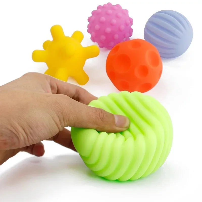 Set Multi palla strutturato soft develop baby senses tattili toy Baby touch hand training massaggio Ball Activity toys DS19