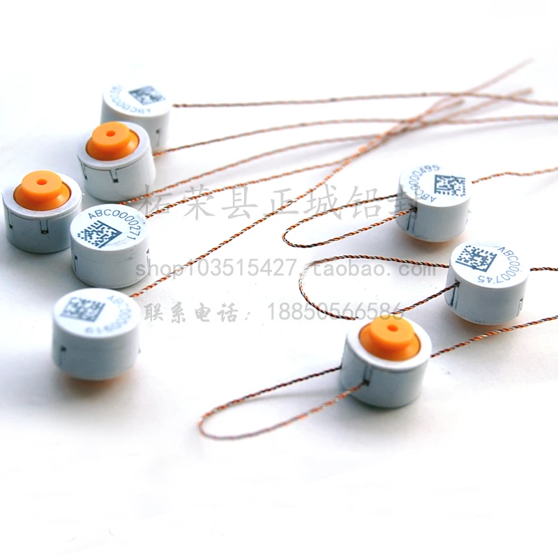 100piece Snap Closure Meter Seal High quality Factory Price  , Water meter Seal , QR code ，Security Plastic Seals anti-fake