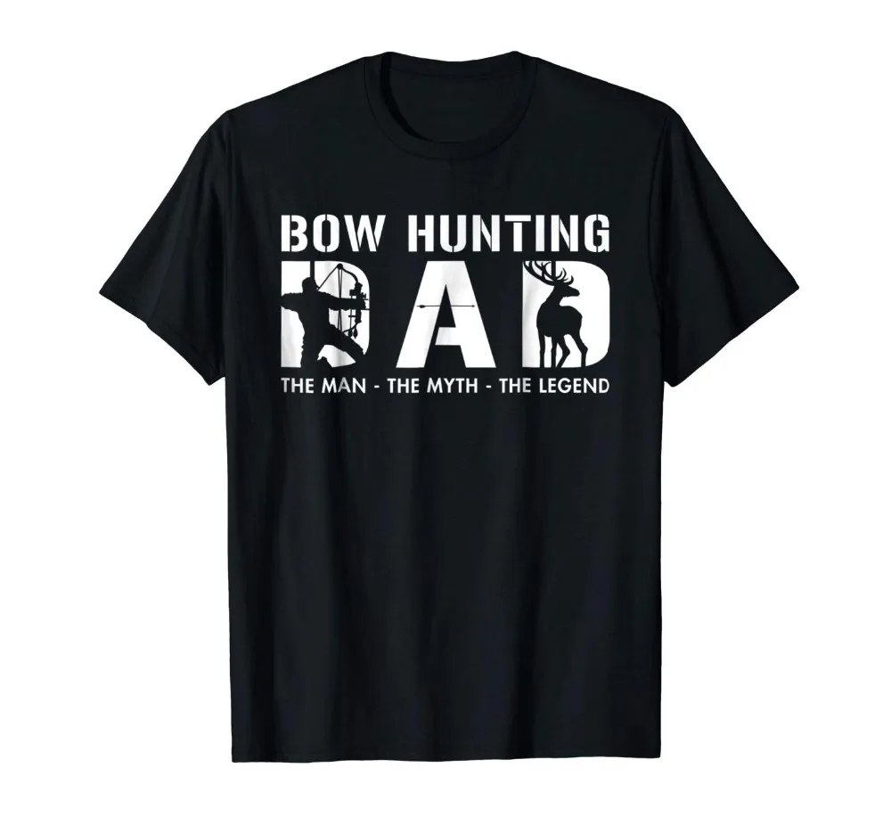 Mens Archery Hunting Bow Hunting Hunter Dad Father'S Day T Shirt 2019 New Fashion Summer New Design Cotton Male Tee