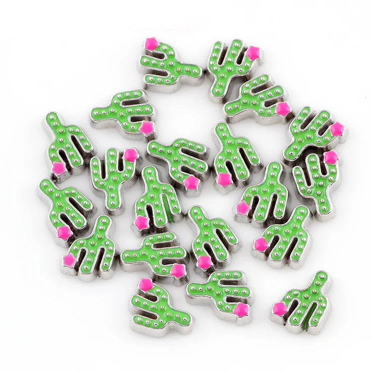 20Pcs Cactus Plant Rose Flower Floating Charms Sun Flower Tree Pendant For Glass Living  Locket Necklaces Jewelry Wholesale