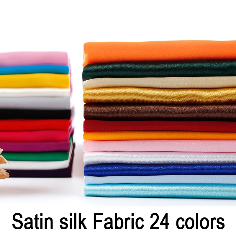 

Silk Satin Fabric for Gift Box, DIY Handmade Sewing, Quilting, Wedding Party Background Cloth, Dress Curtain