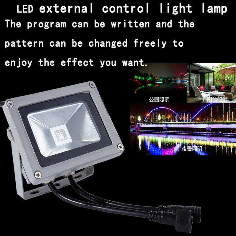 DC24V 10W 20W 30W RGB DMX LED flood light lamp outdoor LED floodlight support DMX512 contro Wall Lamp Garden Led High Quality