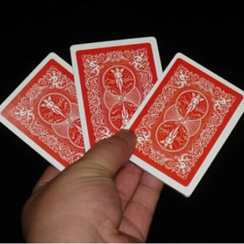 3pcs/lot Automatic Three Card Monte (Poker Size,8.8x6.4cm) Magic Tricks K to Q Card Magia Close Up Gimmick Props Accessories Fun