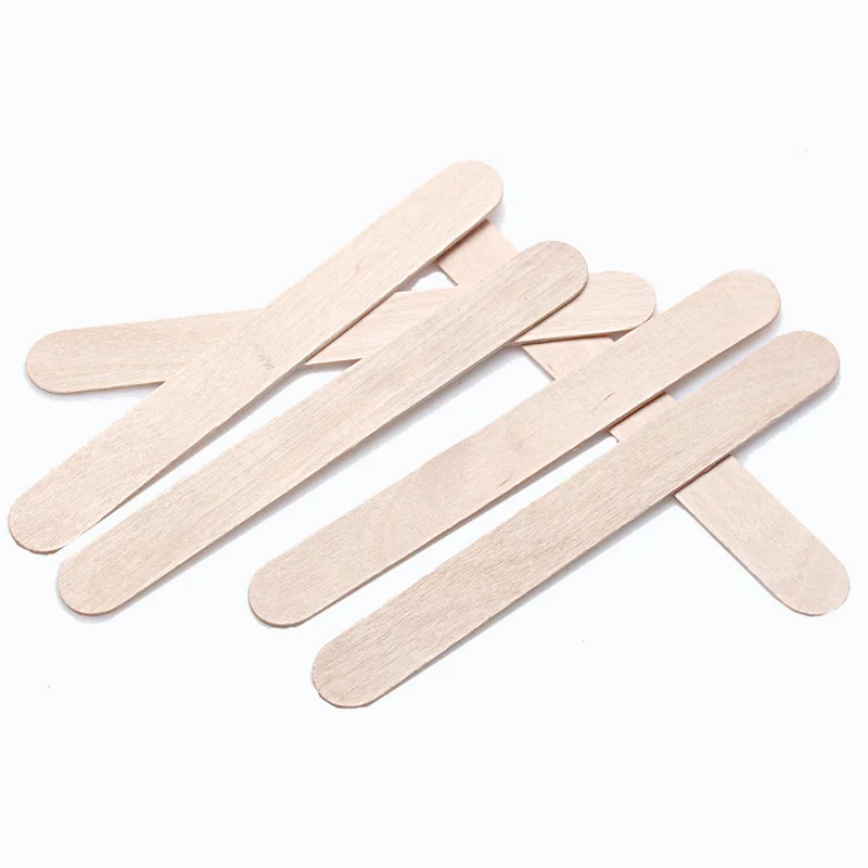 Bikinis de madera para depilación corporal y facial, palitos desechables con cera, aplicador, deflector de lengua, venta al por mayor, 20 Uds.