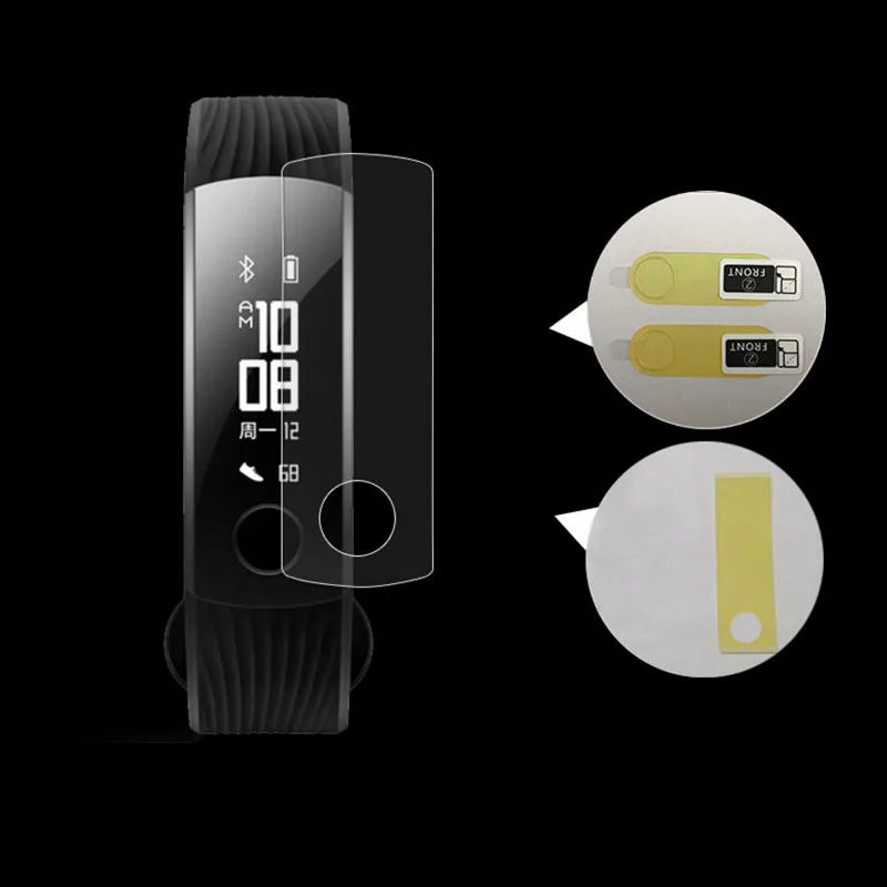 2 قطعة المضادة للصدمات لينة بولي TPU الترا واضح فيلم واقية لهواوي الشرف الفرقة 3 Band3 الذكية معصمه غطاء حامي الشاشة الكاملة