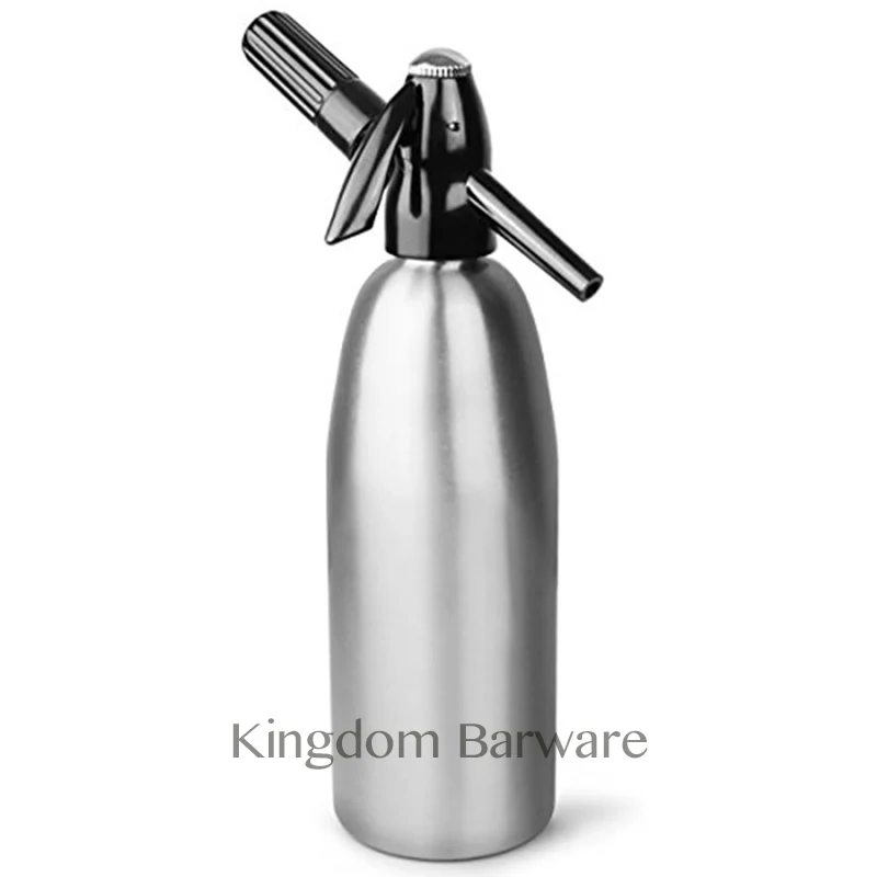 Soda Water Siphon  Ultimate  Aluminum  Soda Maker  1 Liter - Make Soda Infusions  - Uses Standard C