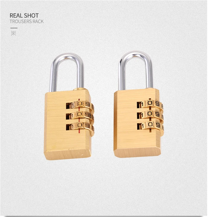 3/4 Dial Digit Password Combination Padlock Suitcase Luggage Copper Coded Lock Mini Keyed Anti-Theft Locks ZH-702