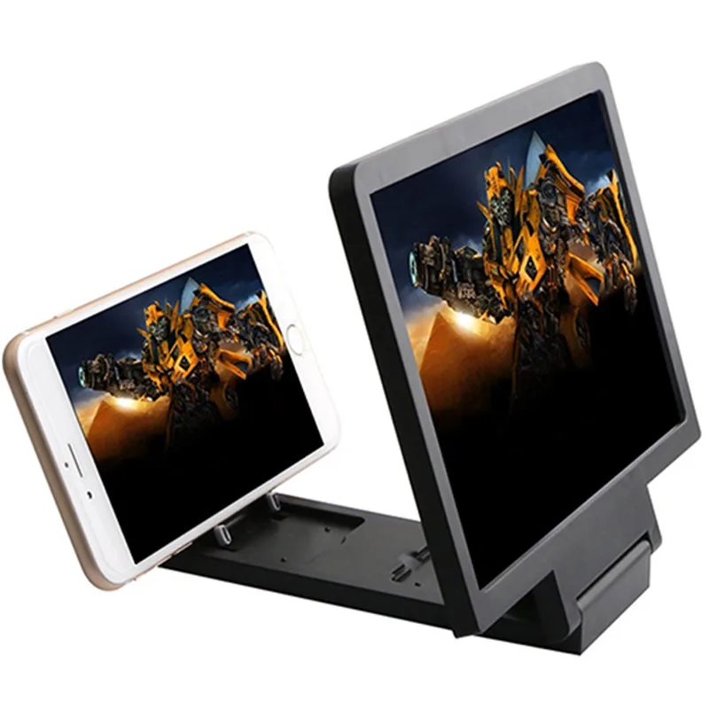 Universal Mobile Phone Screen Magnifier Holder Enlarge Cell Phone Display Stand Mobile Phone Screen Magnifier  ABS, Lens