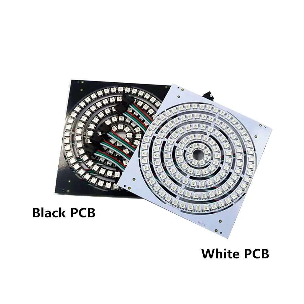 Addressable WS2812B Pixel Ring 8 16 24 35 45 128 LEDs 5050 RGB LED Ring WS2812 ic Built-in Led Module Led Pixel Strip Light DC5V