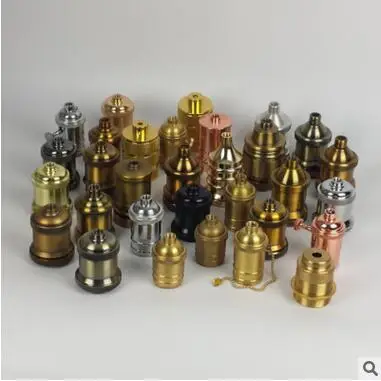 Vintage E27  Lamp Holder Loft Industrial Style Brass E27 Socket Edison Lampholder Base For Pendant Light