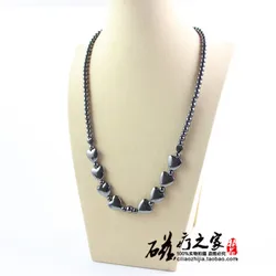 Hematite love heart shape magnetic necklace Beaded Necklace Christmas gift For Women MN1001