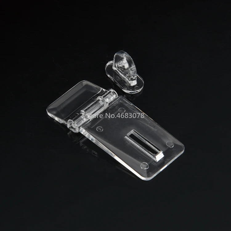 5 pairs Acrylic transparent hinge hinge corner hinge lock catch door lock buckle lock for box drawer lock thickness 3mm