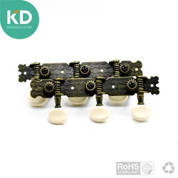 KD Classical Guitar Tuning Pegs Antique Bronze Guitar Peg Oval Button Machine Heads Accessories