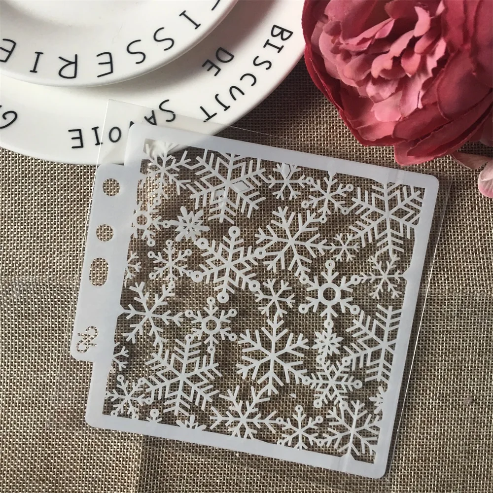 

1Pcs 13cm 5.1" Snowflake DIY Layering Stencils Wall Painting Scrapbook Coloring Embossing Album Decorative Paper Card Template