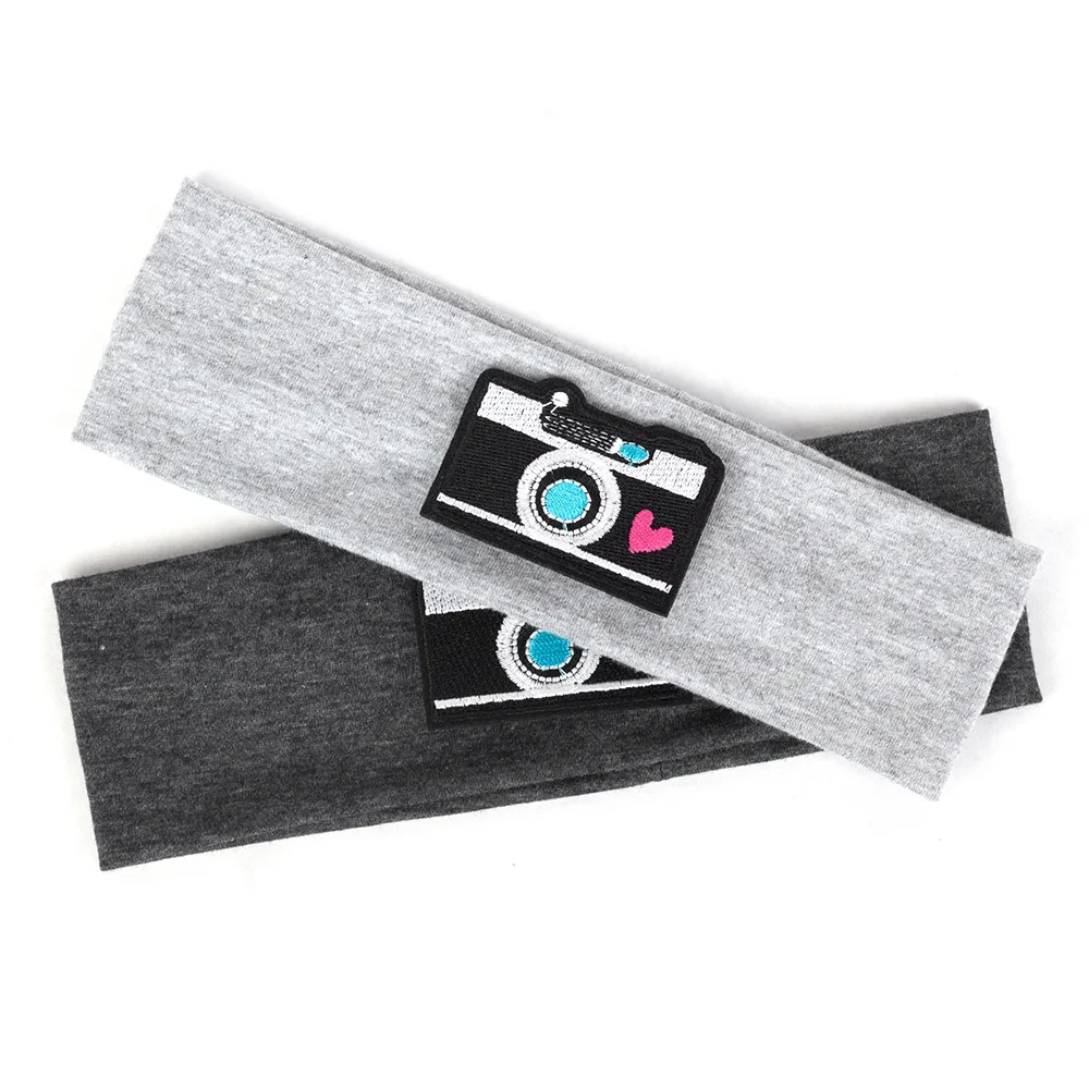 Geebro Baby Boys Girls camera Headbands Child Kids Soft Solid Cotton Elastic Headwear Fashion Hair Band Hair Accessories