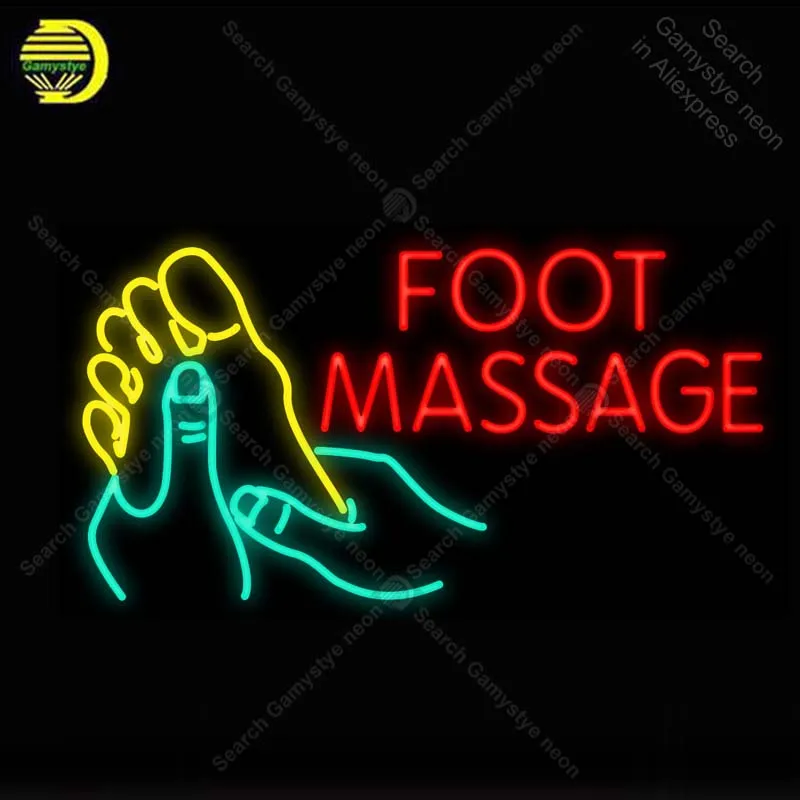 Neon Sign for Foot Massage Neon Light Neon Bulb sign Beer Display club Business handcraft glass tube light Decor lamps for sale