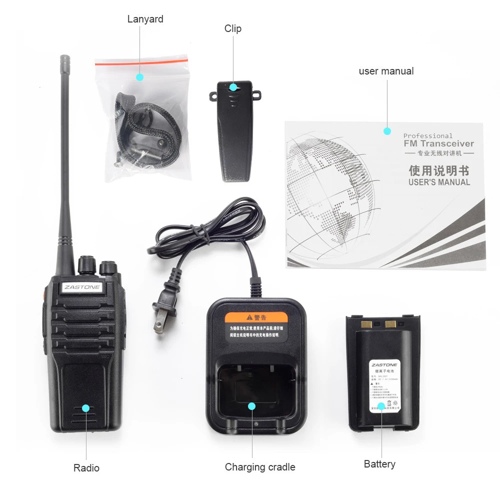 Zastone A9 10W Communication Equipment UHF 400-480MHz Handheld Transceiver Walkie Talkie CB Radio Portable Walkie Talkie